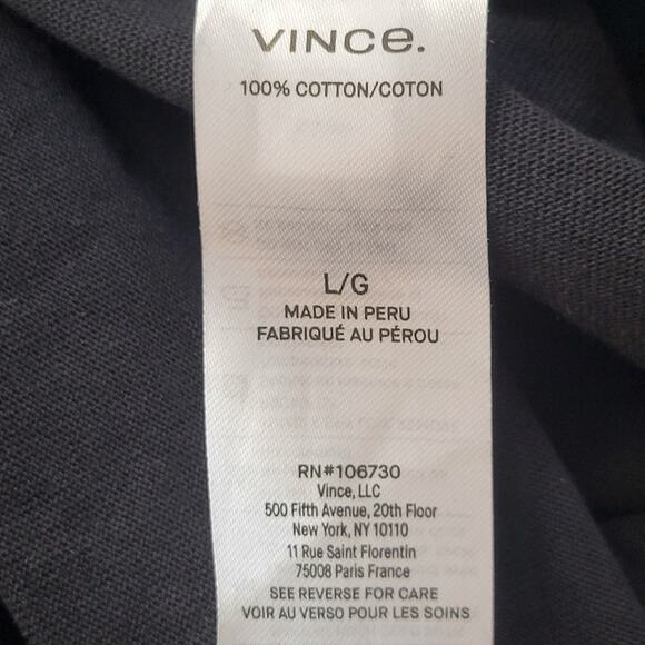 Vince Short Sleeve Tie Waist Dress Black Size Large - Picture 7 of 10